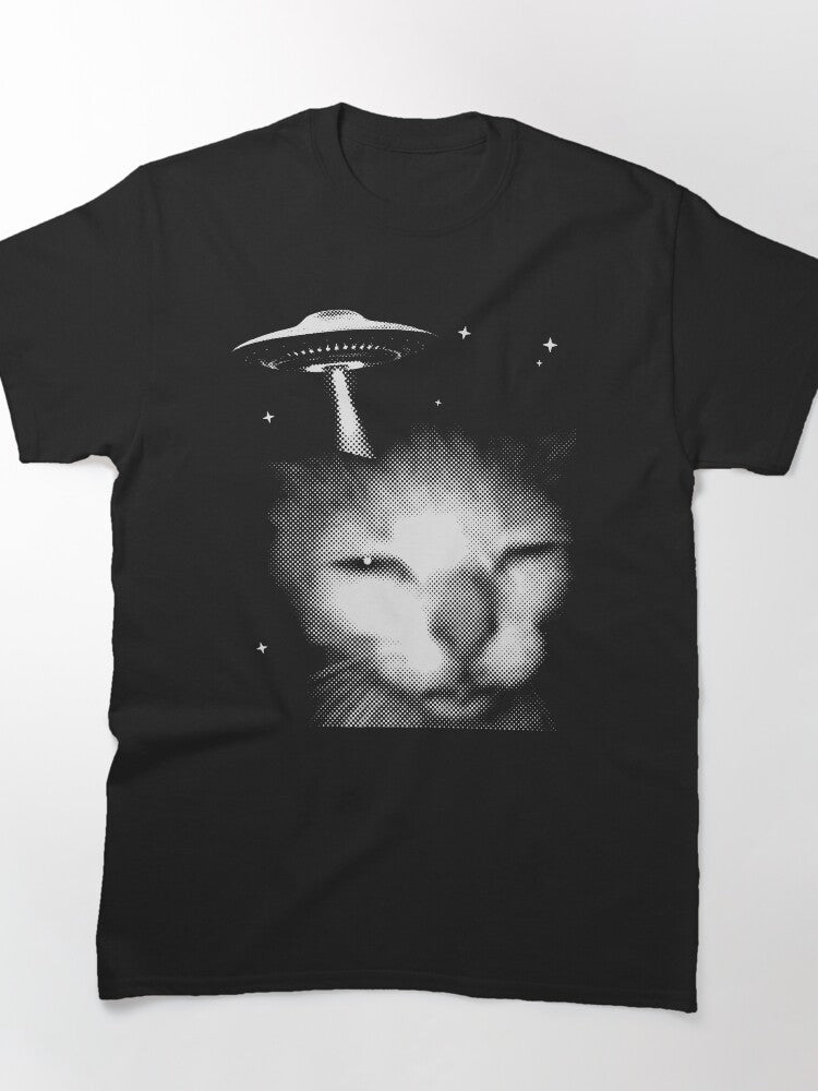 Funny Alien Invasion Cat Meme Classic T-Shirt