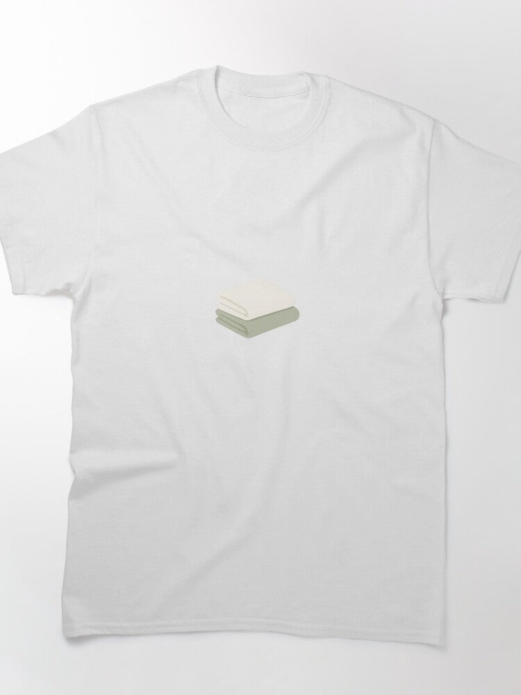 Folded & Fabulous | Soft Glowing Towels or Fabric Stack, Minimal Clean Aesthetic Classic T-Shirt