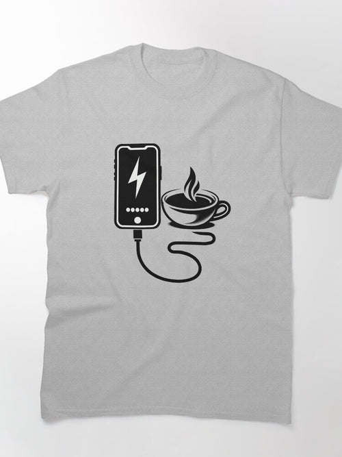 Caffeine Charge - Energize Your Day with Coffee Power Classic T-Shirt