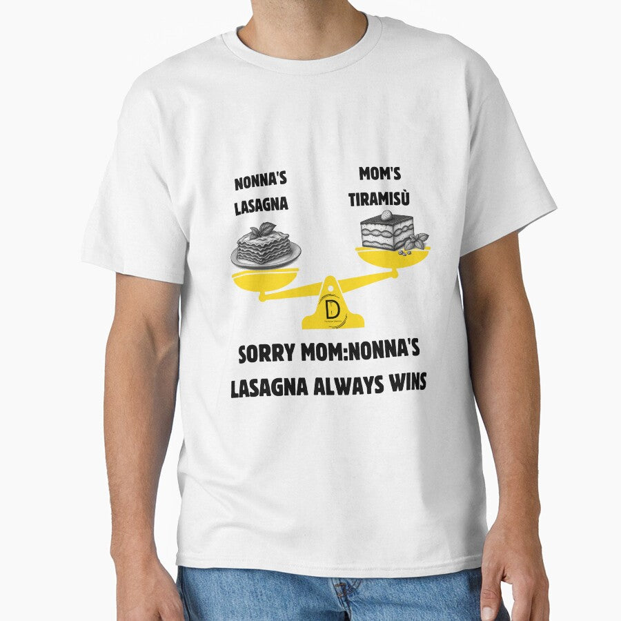 Funny Italian Grandma Gift: Nonna's Lasagna Always Wins Classic T-Shirt