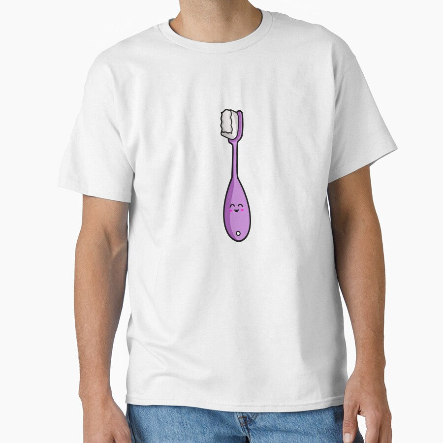Cute Toothbrush Sticker Classic T-Shirt