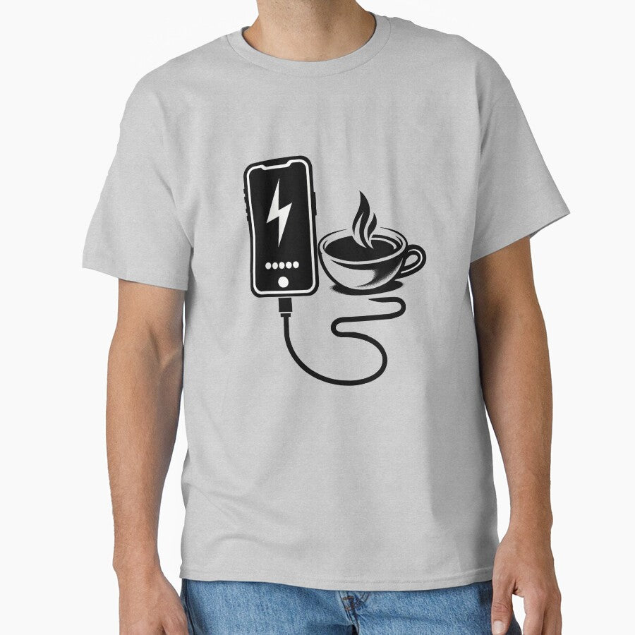 Caffeine Charge - Energize Your Day with Coffee Power Classic T-Shirt